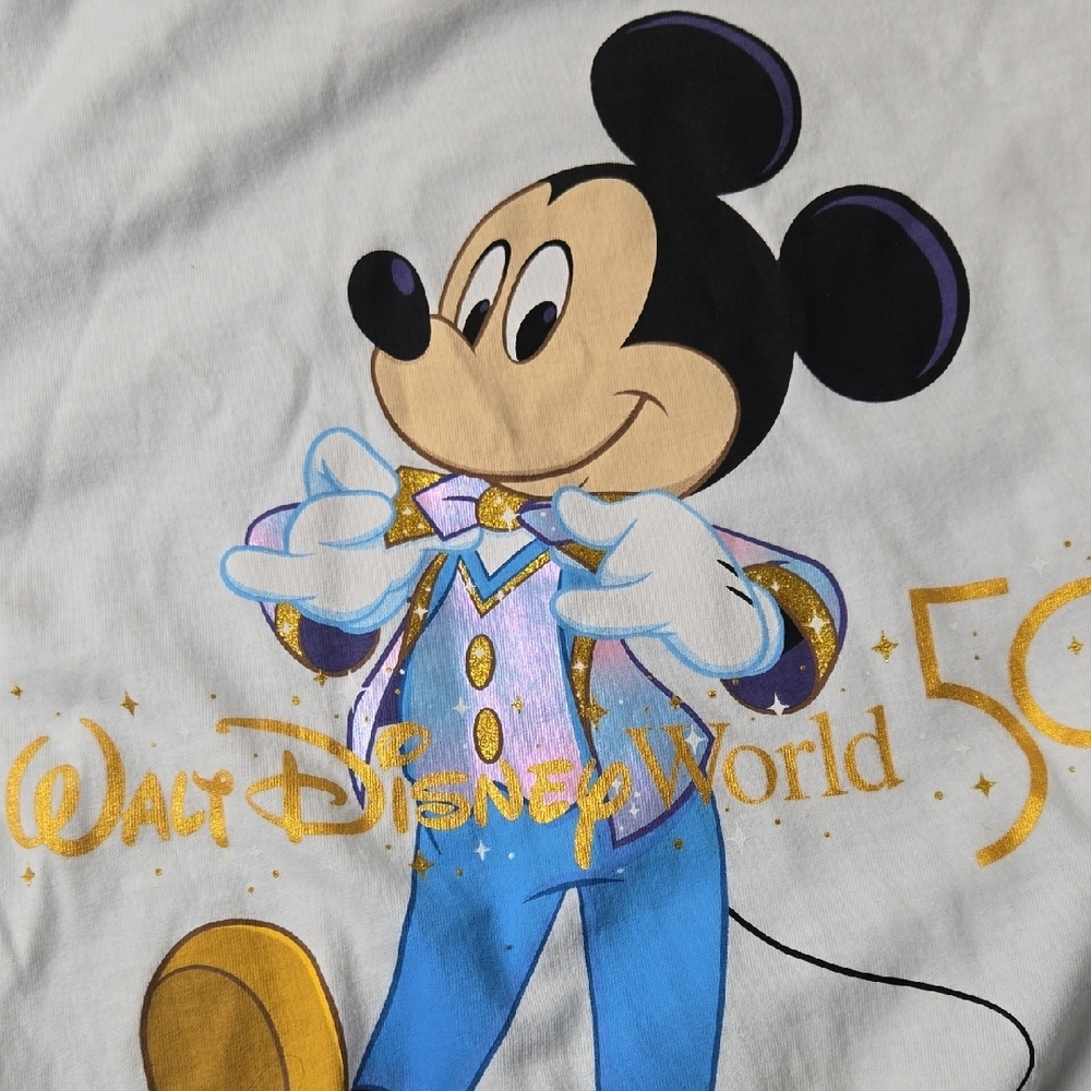 Disney Mickey Mouse White and Blue Shirt
